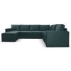 П-образный диван Стаббен Темно-зеленый велюр