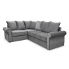 Угловой диван Тео Серый велюр